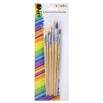 Khoki Set of 6 Assorted Round Paint Brushes